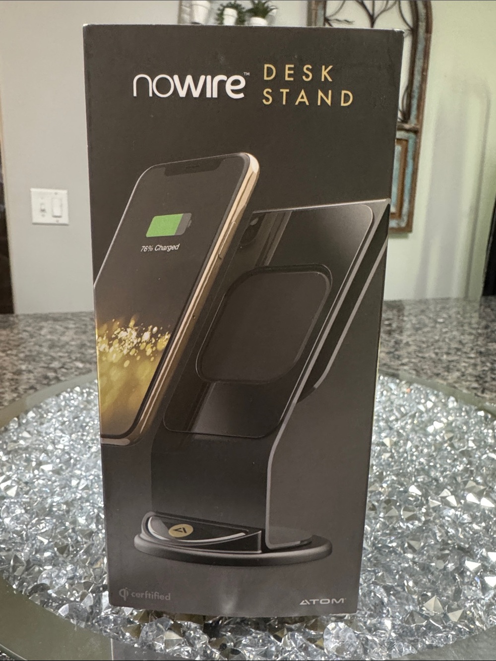 Nowire Desk Stand Wireless Charger - Black NEW